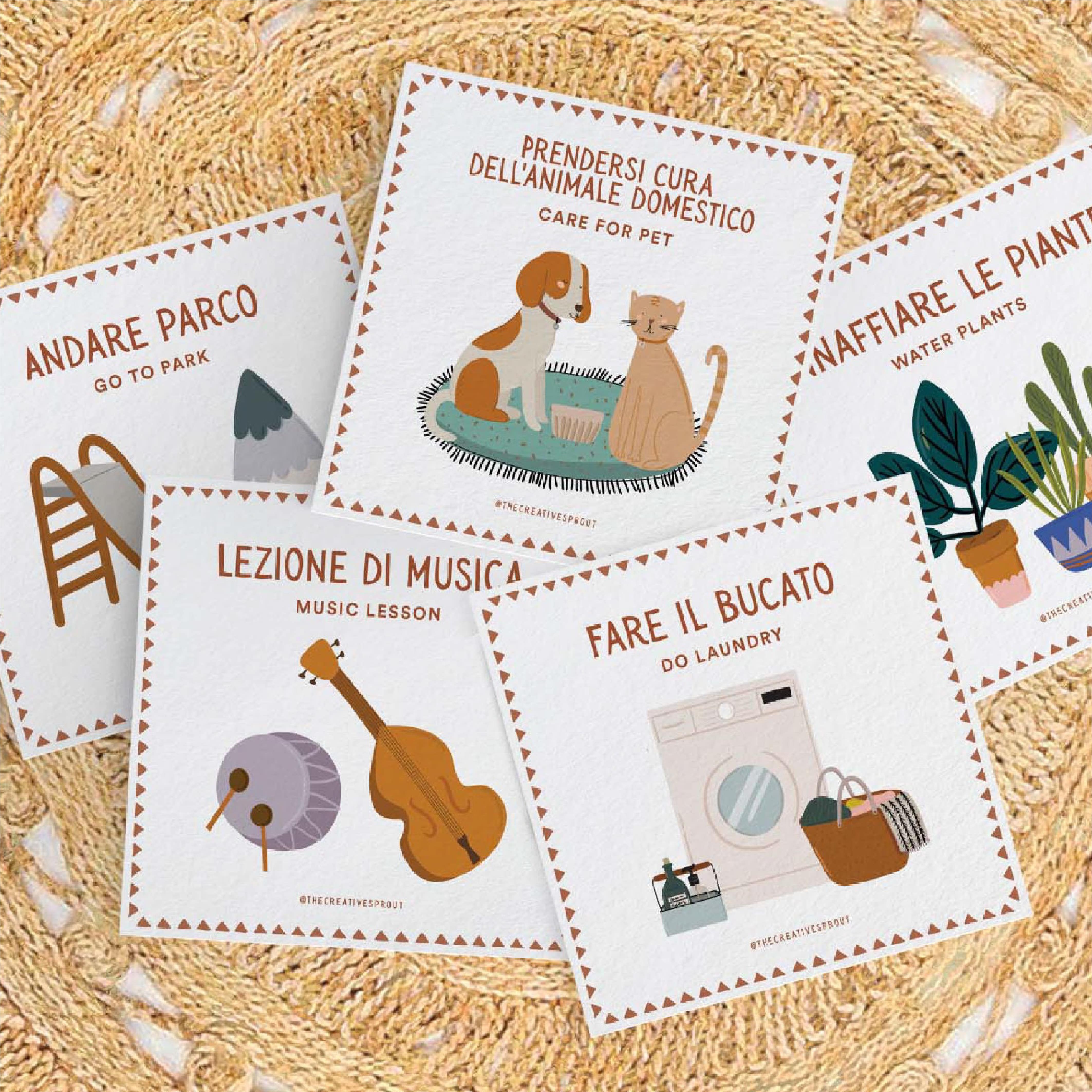 Printable Italian Number Flash Cards