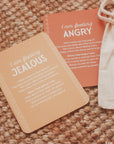emotions flashcards showing coping strategies for toddlers and preschool kids
