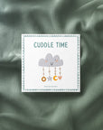 toddler bedtime routine card with hand drawn illustration in boho style