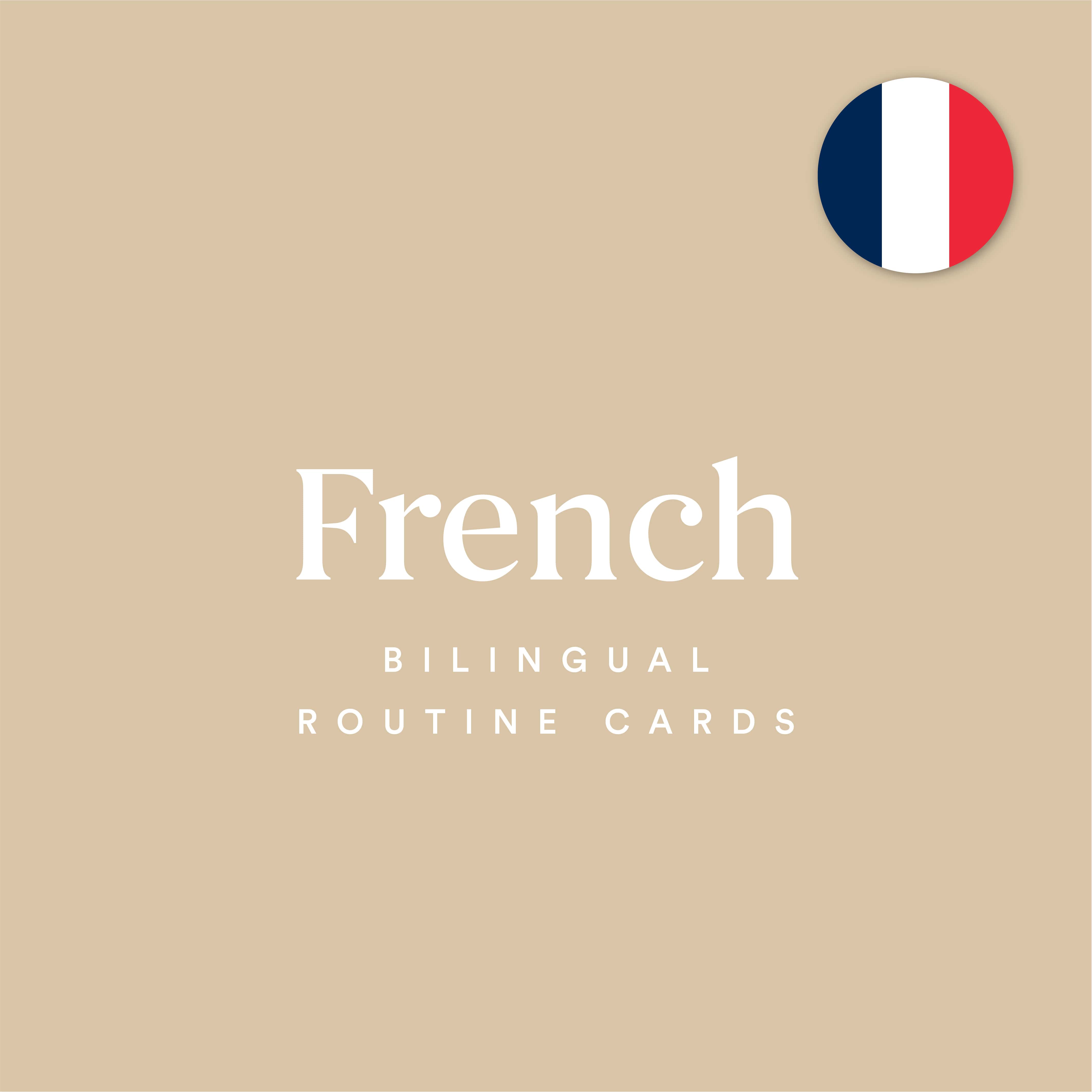 Printable French / English 72 Routine Cards