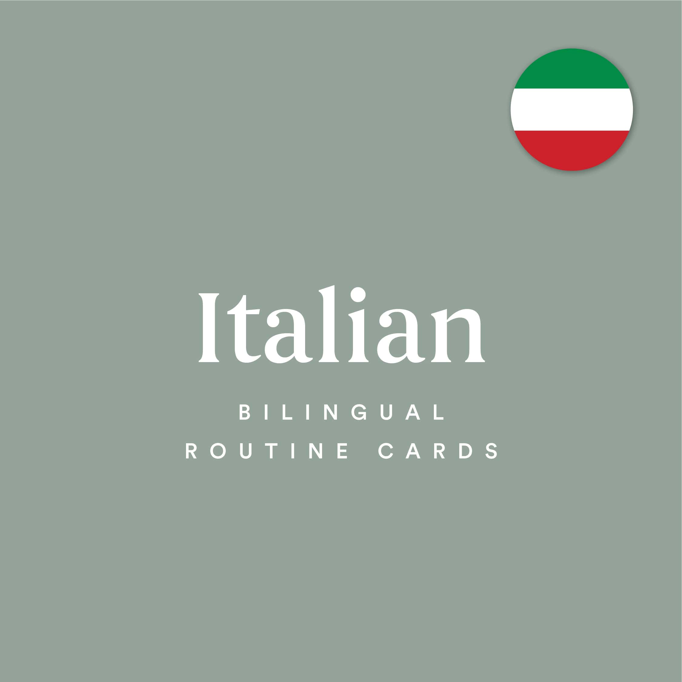 Printable Italian / English 72 Routine Cards