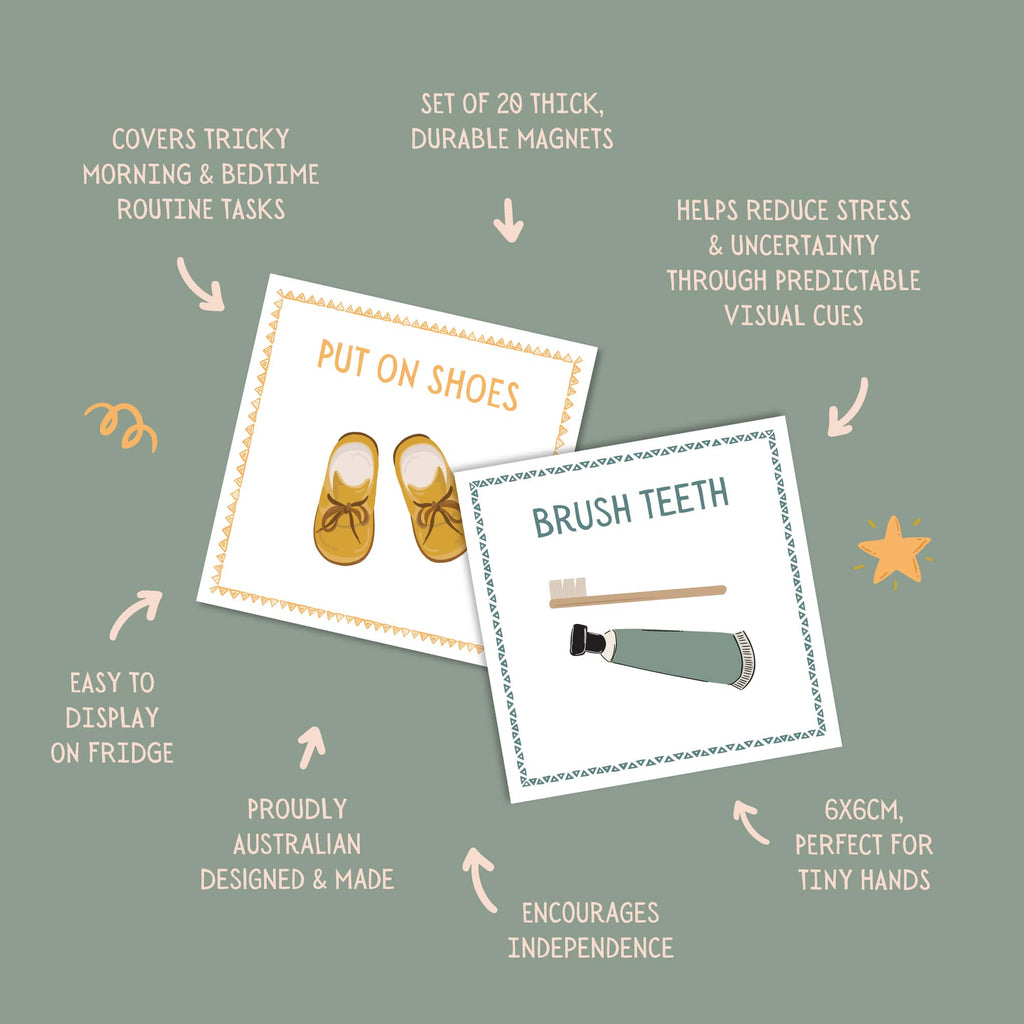 Kids Magnetic Routine Cards | The Creative Sprout