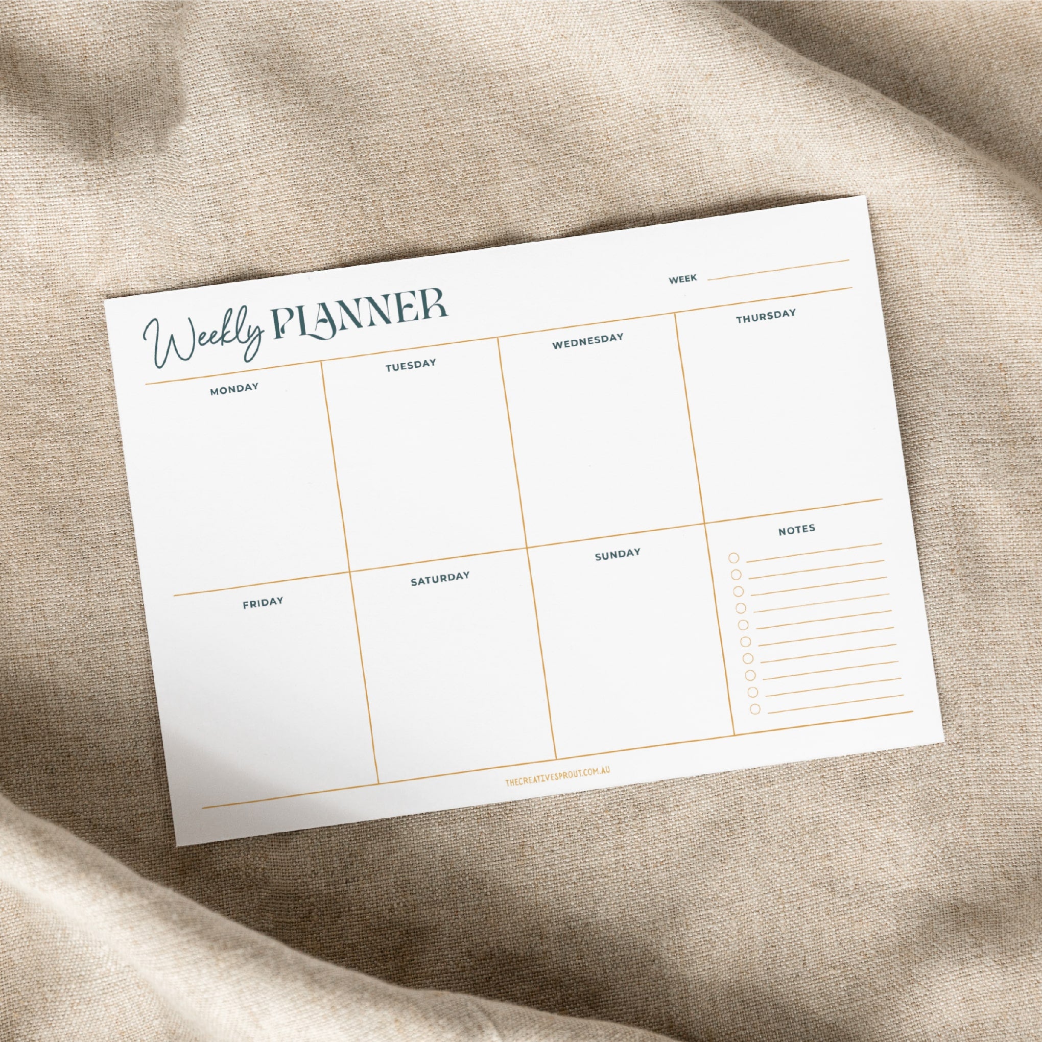 Printable A4 Weekly Planner | Stay Organised | Creative Sprout – The ...