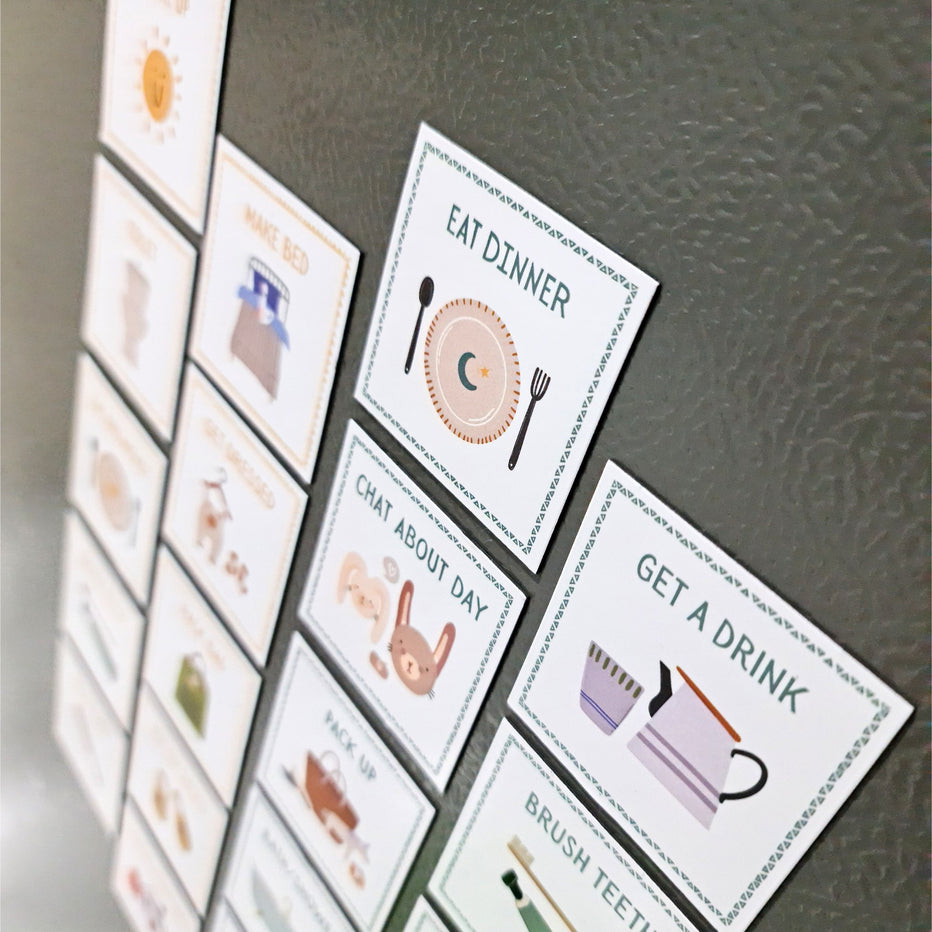 Kids Magnetic Routine Cards | The Creative Sprout