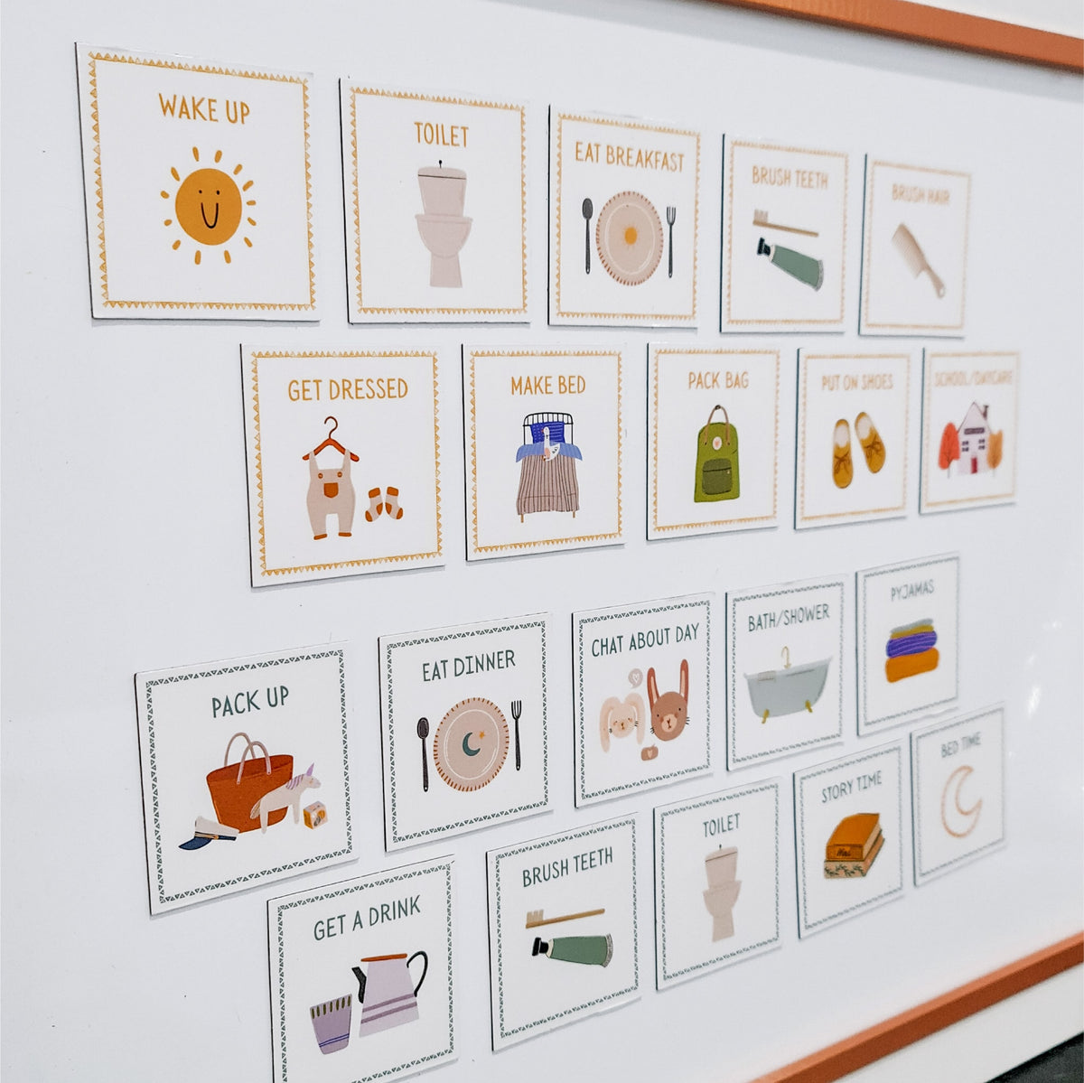Kids Magnetic Routine Cards | The Creative Sprout