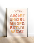 framed poster of alphabet in child's nursery